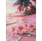 Алмазная мозаика по номерам на холсте - 30*40см Идейка АМО8222 Розовый пляж