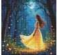 Алмазная мозаика по номерам на холсте - 40*40см Идейка АМО8224 Девушка среди светлячков
