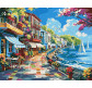 Картина раскраска по  номерам на холсте  - 40*50см Идейка КН2793 Городок у океана