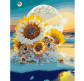 Картина раскраска по  номерам на холсте - 40*50см Strateg GS1029 Подсолнухи