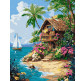 Картина раскраска по  номерам на холсте  - 40*50см Идейка КН6377 Жизнь в тропиках