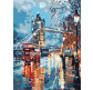 Картина раскраска по  номерам на холсте  - 30*40см Идейка КН6430 Дождливый мечтательный Лондон