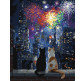 Картина раскраска по  номерам на холсте  - 40*50см Идейка КН6876 Ночное свидание