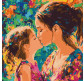 Картина раскраска по  номерам на холсте  - 40*40см Идейка КН8577 Материнский поцелуй