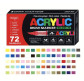 Маркер универсальный акриловый Acrylic Marker набор 72 шт 2025-72 на водной основе в пластиковом футляре