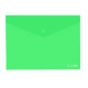 Папка-конверт А4 з кнопкою ECONOMIX 31301 прозорий_Зеленый