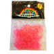 Гумки для плетіння Rainbow Loom 200шт. нєон 83** +крючок_Розовый (8368)