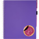 Блокнот 175*206мм OPTIMA Splash з ручкою та кол. наліпкою O20840-**_Фиолетовый