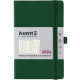 Щотижневик 12,5*19,5 Axent 2024 Partner Soft Diamond 8518-24-**-A_Изумрудный