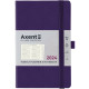 Щотижневик 12,5*19,5 Axent 2024 Partner Soft Diamond 8518-24-**-A_Фиолетовый