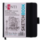 Блокнот для графіки скетчбук 12*12см 100арк 110г/м Santi 74318*_Черный