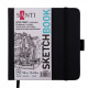 Блокнот для графіки скетчбук 15*15см 80арк 110г/м Santi 74319*_Черный