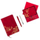 Набір блокнот А5 96арк (щоденник) Східні мотиви + кулькова ручка (тип Parker) №2425468_Красный