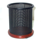 Стакан для ручок Метал Сітка MF08212 с дер основанием