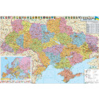 КАРТА Адмін-теріт. розподіл України 110*77см КАРТОН/ПЛАНКИ М1:1250000