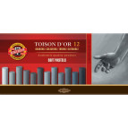 Крейда пастель Koh-i-Noor TOISON D'OR набір 12шт. сірі відтінки 8522