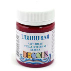 Краска акриловая - ЗХК Невская Палитра DECOLA 50мл глянц. Кармин 319