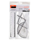 Лінійки-набір 4пр Norma (лінійка 15см+2угольника+транспортир) 9002