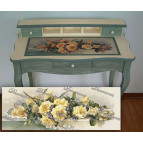 Декупажна карта 25*70см ESCAPISM 1106 'Розы лежат на столе'