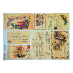 Декупажна карта 29,5*42см 60г/м 03219 ВІНТАЖНІ ЛИСТІВКИ- ДАМИ