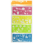 Лінійка-шаблон дитячий набір 4шт. Y618