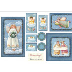 Декупажна карта рисова 50*70см 91995 Ангели на хмаринці