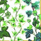 Салфетка для декупажа ! Поштучно 1/5 ! 33*33см 33590 Зеленый плющ