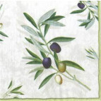 Салфетка для декупажа ! Поштучно 1/5 ! 33*33см 75760 Ветка оливы, зеленая