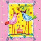 Салфетка для декупажа ! Поштучно 1/5 ! 33*33см №458 Детская. Птички