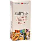 Контури для скла та кераміки ЗХК DECOLA набір 3кол. по 18мл Classic 350905/5341375