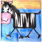 Салфетка для декупажа ! Поштучно 1/5 ! 33*33см №456 Детская Зебра