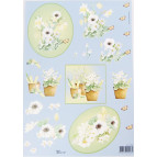 Папір декупажний для листівок JEJE А4 130г Квіткова мелодія