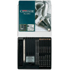 Олівці чорнографітні прості Cretacolor набір 20предм в метал кор BLACK BOX 40030