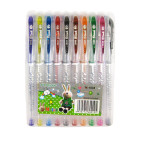 Гелеві ручки FEIFEI  набір 10шт з блискітками M(NB)-1038-10