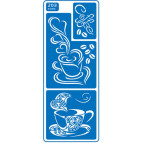 Трафарет самокл багаторазов 8,5*23,5см №203 серія 'Кава'