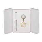 Ручки набір LANGRES "Rose" 1шт.+брелок білий LS.122002-12