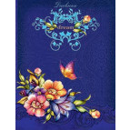 Щоденник шкільний КРЕДО А5+ Квіти на синьому ДФС-13028