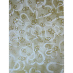 Папір для скрапбукінга Heyda А4 115г/м2 78852 Велум напівпрозорий 'Серця' золотий