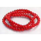 Намистини халцедонові Margo, 4мм, 97 шт., Червоні 181954