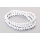 Намистини халцедонові Margo, 4мм, 97 шт., Білі 181959