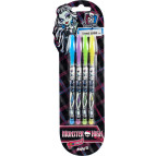 Гелеві ручки KITE набір 4шт мод 066 неон Monster High MH14-066K