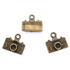Подвеска металлическая, Фотоаппарат 14*15мм 5шт Античная бронза, Margo