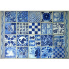 Декупажная карта-бумага 50*70см 90733 Голубой пэчворк