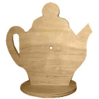 Основа для часов Хобби (фанера) Чайник со стрелками и механизмом часов 170х200мм DE-046