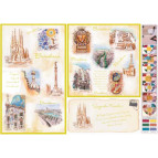 Декупажная карта-бумага 50*70см с металл. эффектом 99245 Барселона