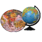 Глобус настільний 26см ИПТ з подсветкою, на пласт ножке, лакирований, Фізичний + Політичний (укр. мова)