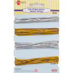 Шнур еластичний Santi 4шт*2м Золото - Срібло 952025