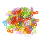 Аксесуари кліпси-набір для плетіння з гумок Rainbow Loom 100шт 2537-19