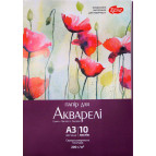 Папір для акварелі А3 ПАПКА ГОЗНАК 200г/м2 10арк 'Роса' серія Квіти 16G55411