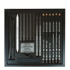 Олівці чорнографітні прості Cretacolor набір 20предм в дер. кор BLACK BOX 46040